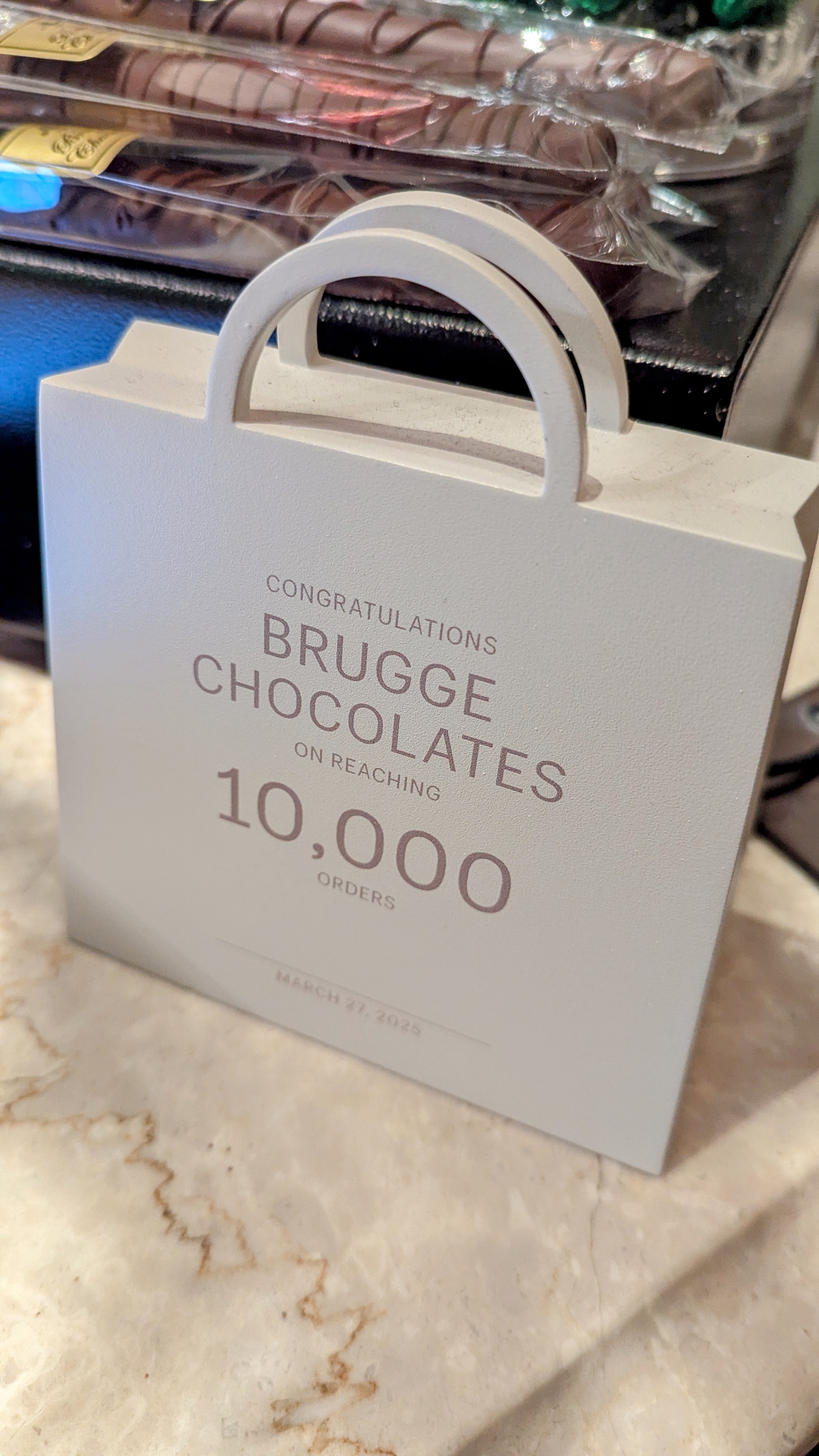 Brugge Chocolates - 10,000 Orders Milestone